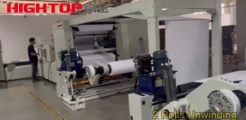 HQJ-A4 Office Printing Paper Production Line With 2 Rolls Unwinding