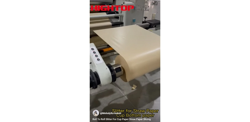 Roll To Roll Slitter For Cup Paper Straw Paper Slicing